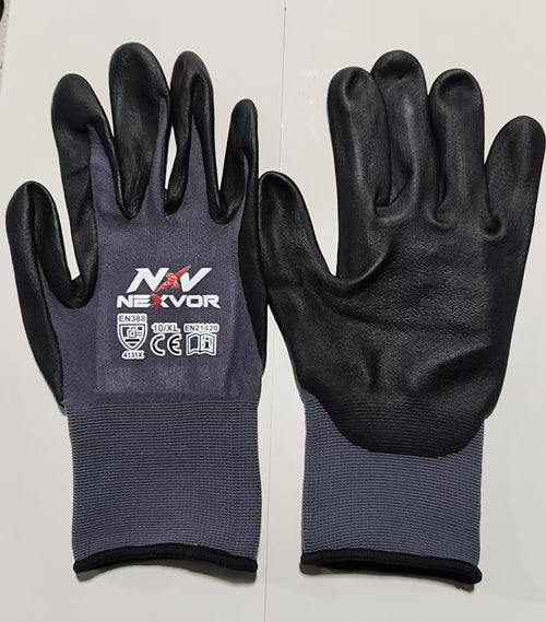 Nitrile Foam Work Gloves — 15 Gauge