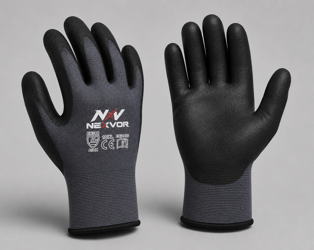 Nitrile Foam Work Gloves — 15 Gauge